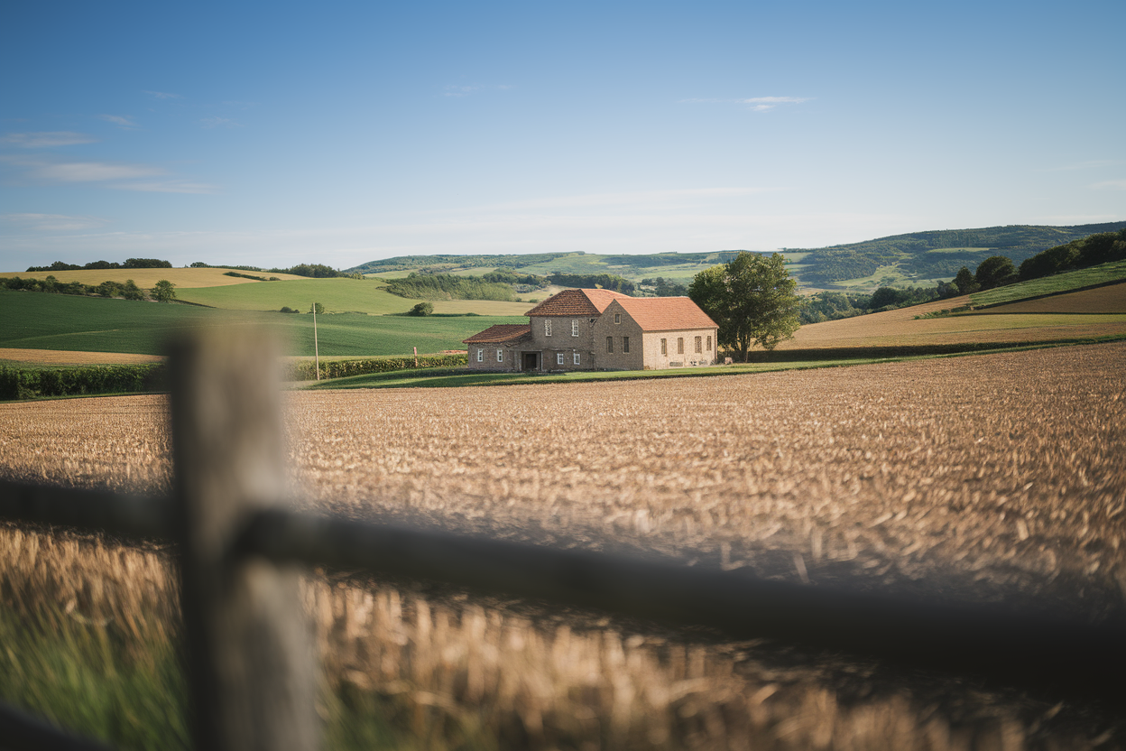 cloture-bois-champs-ferme-lointaine