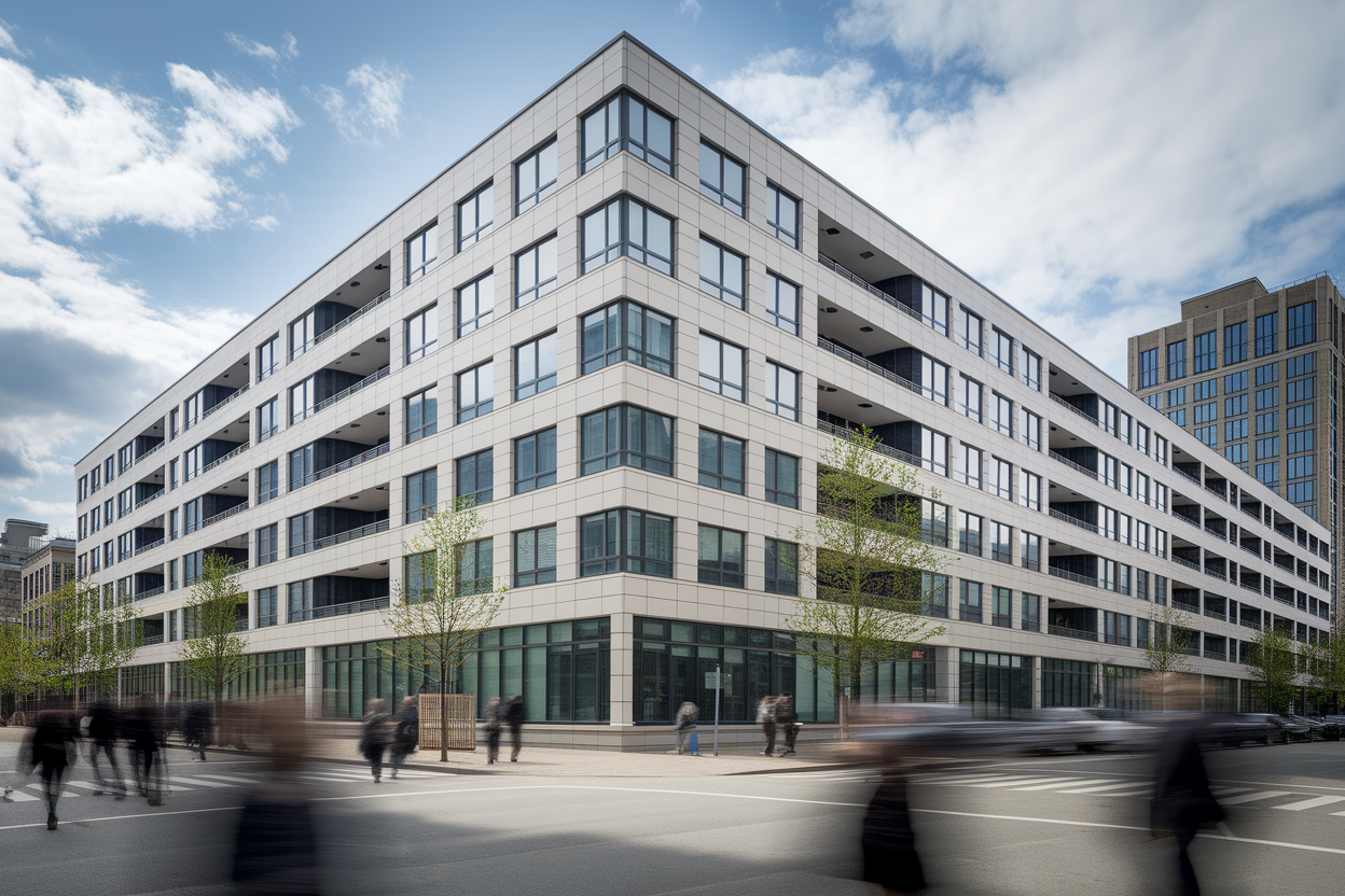 immeuble-moderne-facade-pietons-flous