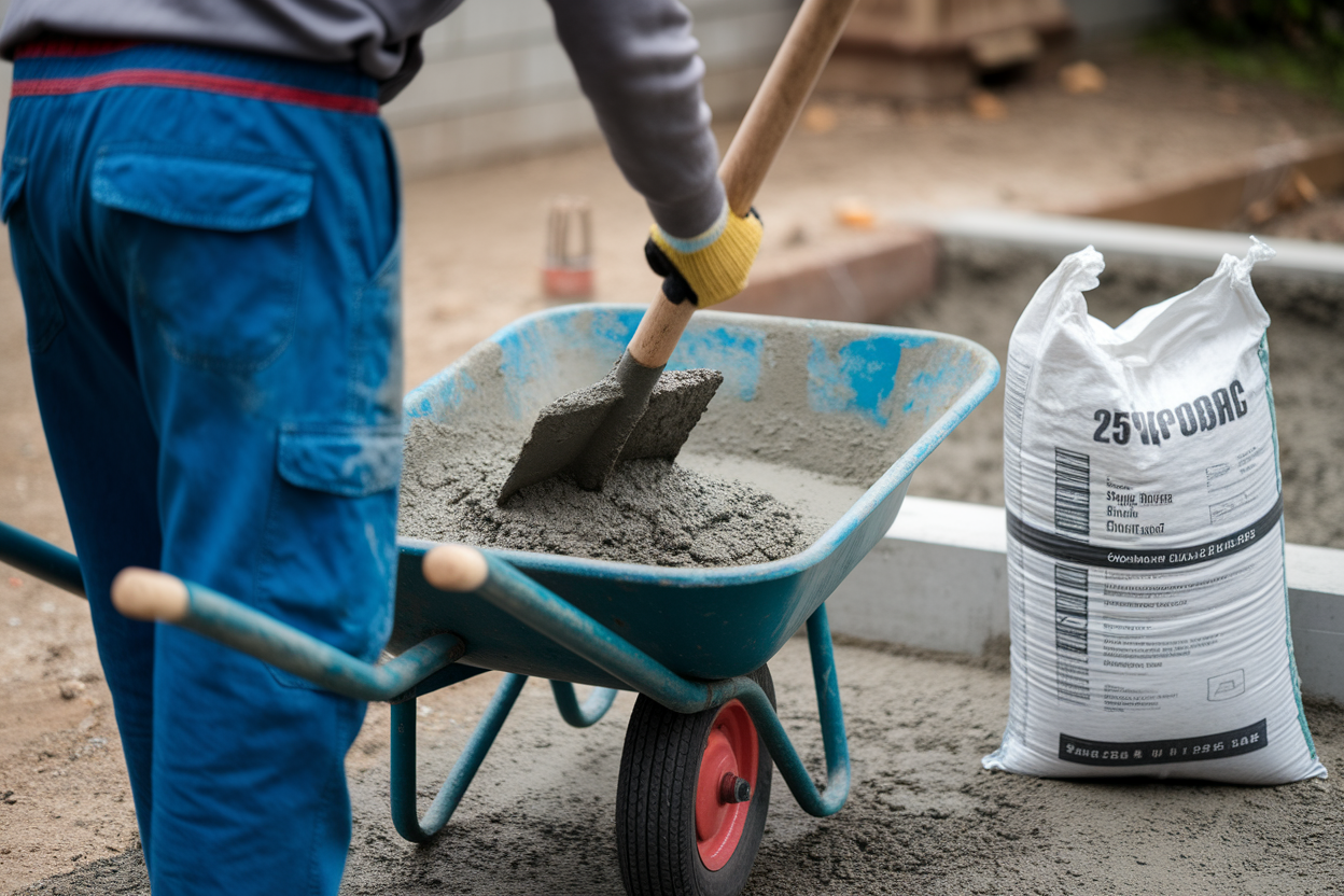 ouvrier-brouette-beton-sac25kg