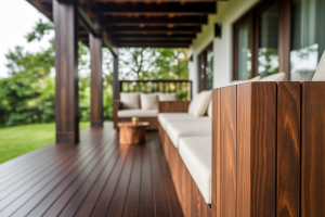 terrasse-bois-texture-jardin-flou