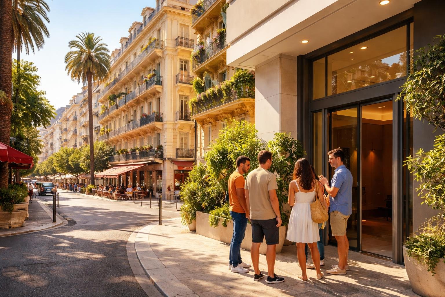 rue-nice-immeubles-personnes-discussion