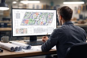 personne-bureau-plans-ordinateur-atelier