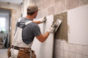 ouvrier-plaques-platre-truelle-mortier